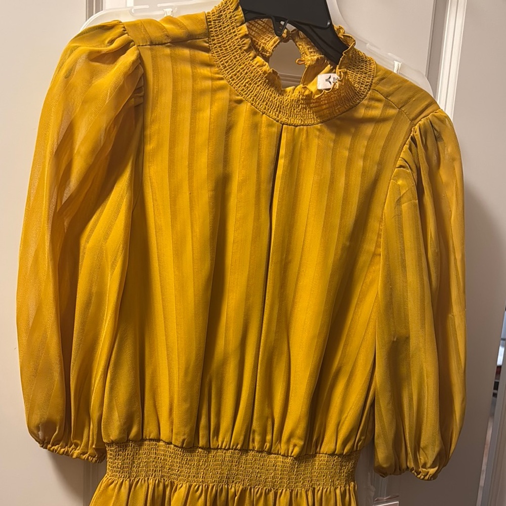 Yellow Long Sleeve Dress